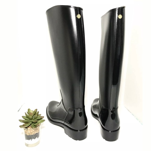 SAM EDELMAN Sydney Rubber Rain Black Tall Boot 9 M - Picture 5 of 8